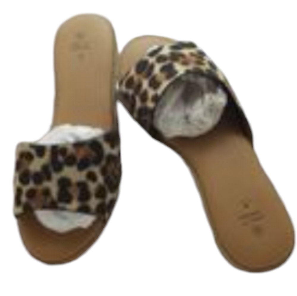 Call It Spring Leopard Slide Sandals - Picture 2 of 2